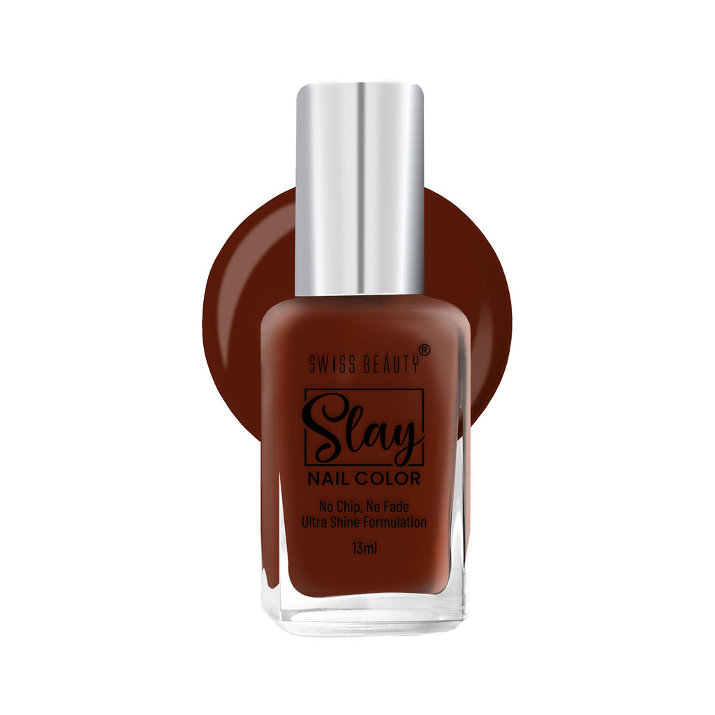 Slay Nail Color With Ultra Shine Formulation - 73 Deep Mahogany