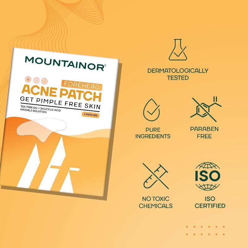 Forehead Acne Pimple Patch Strips, Salicylic Acid Spot Corrector, Blackhead & Whitehead