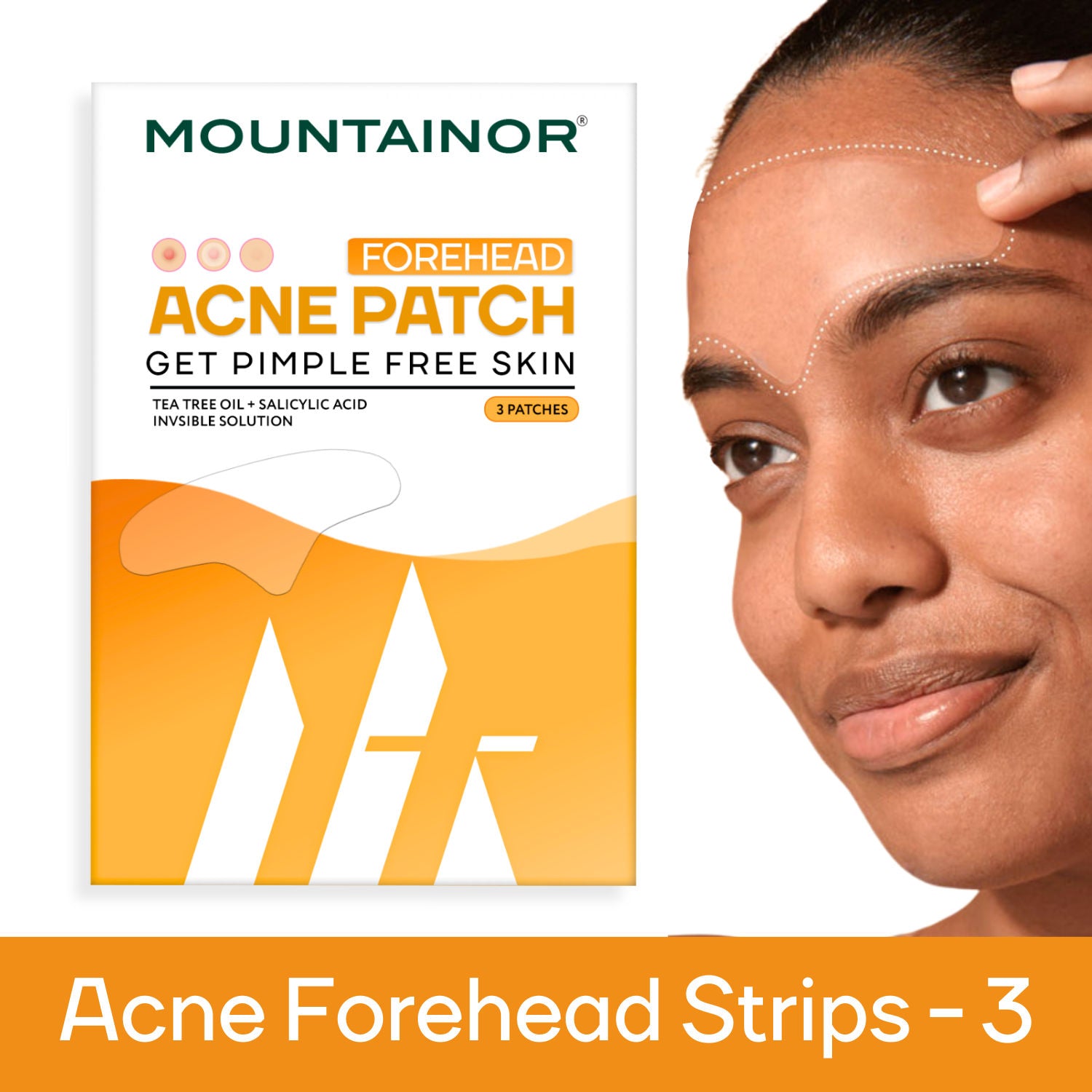 Forehead Acne Pimple Patch Strips, Salicylic Acid Spot Corrector, Blackhead & Whitehead