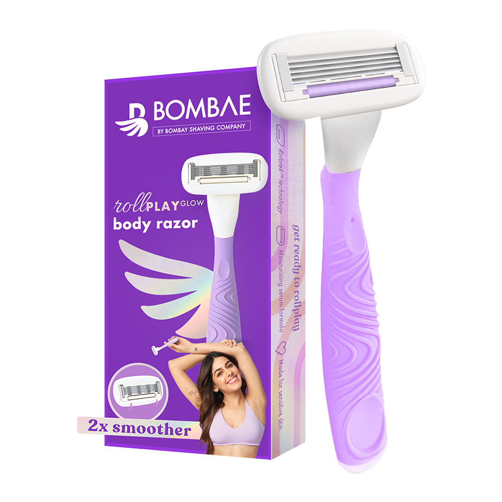 Rollplay Glow Sensitive Body Razor For Women-2X Smoother Bikini & Underarm Hair Removal Razor