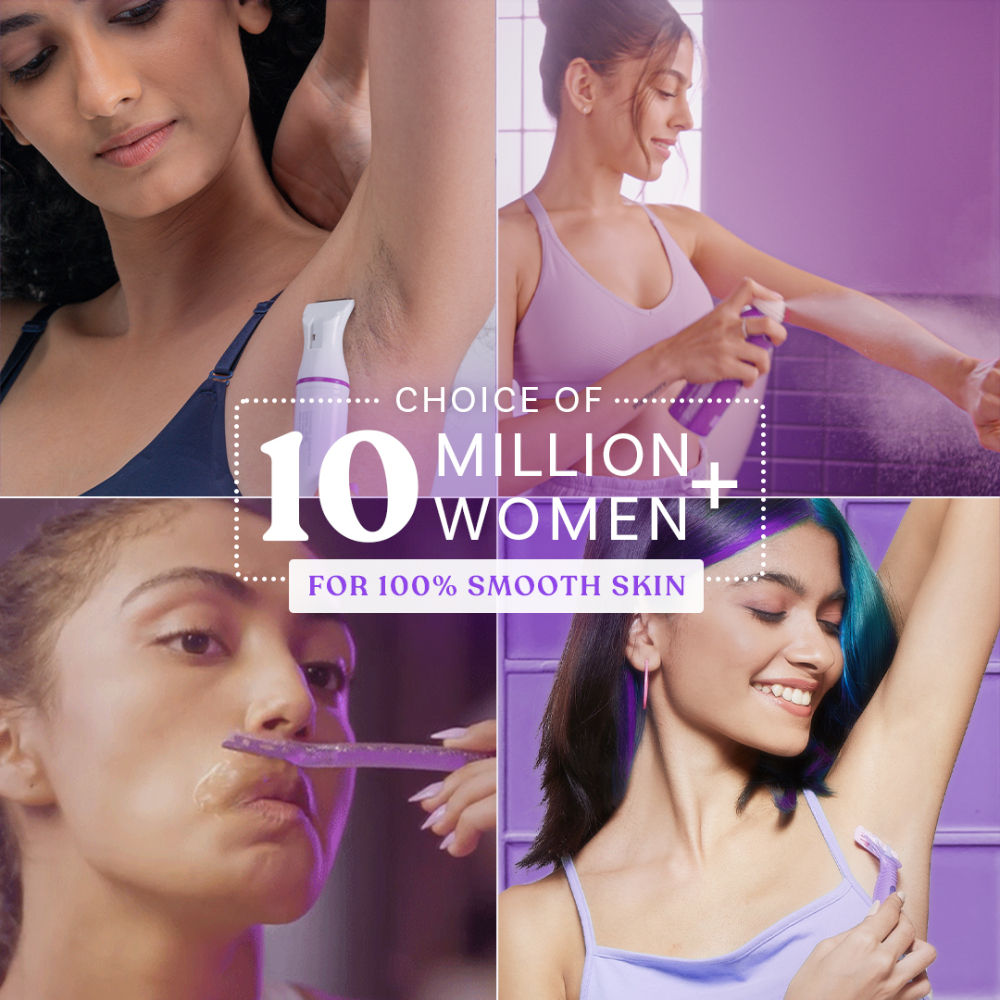 Rollplay Glow Sensitive Body Razor For Women-2X Smoother Bikini & Underarm Hair Removal Razor