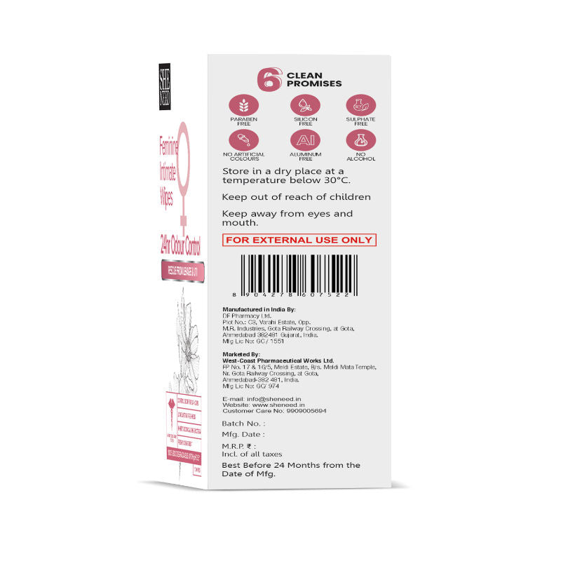 24hr Odour Control Feminine Intimate Wipes