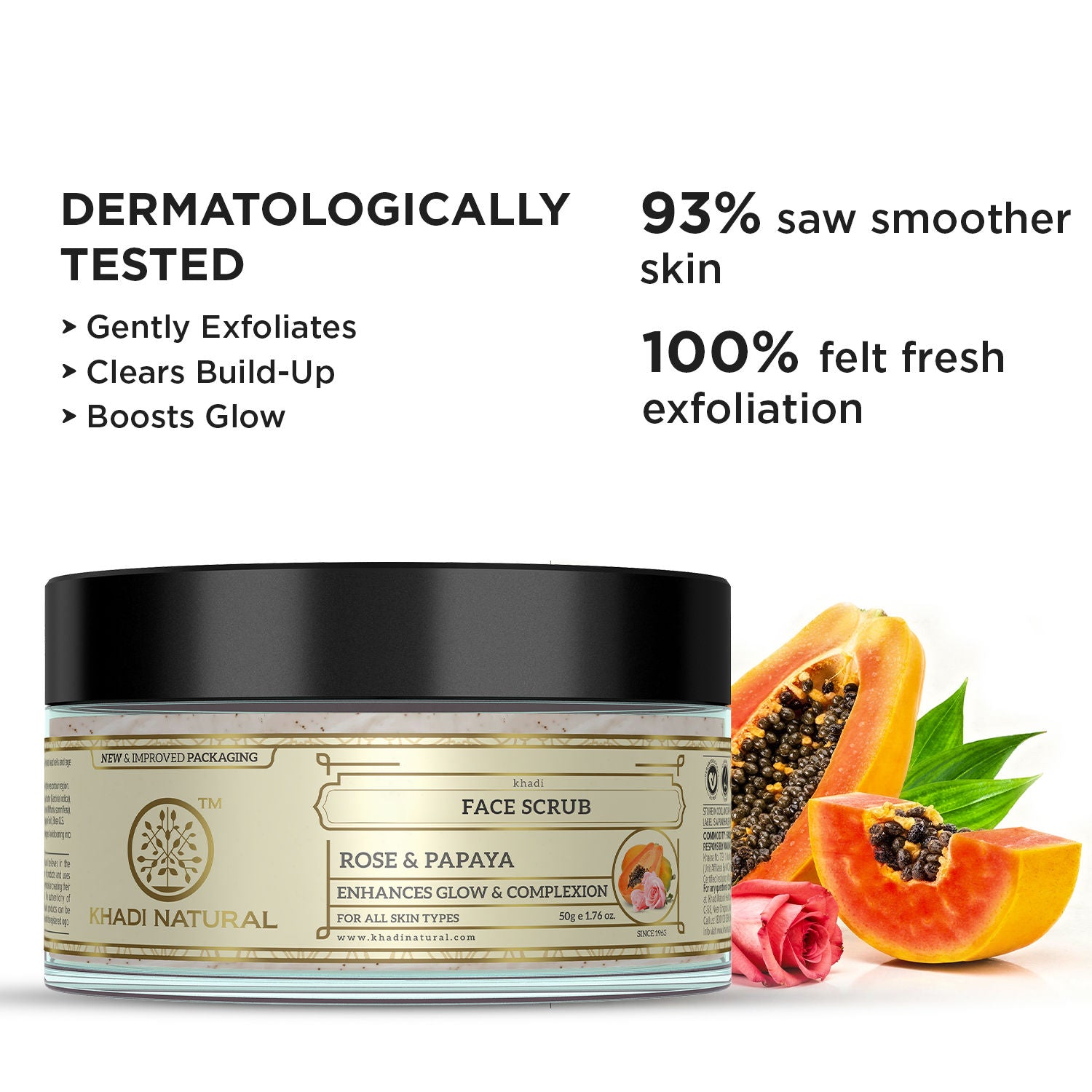 Face Scrub with Rose & Papaya for That Everyday Glow
