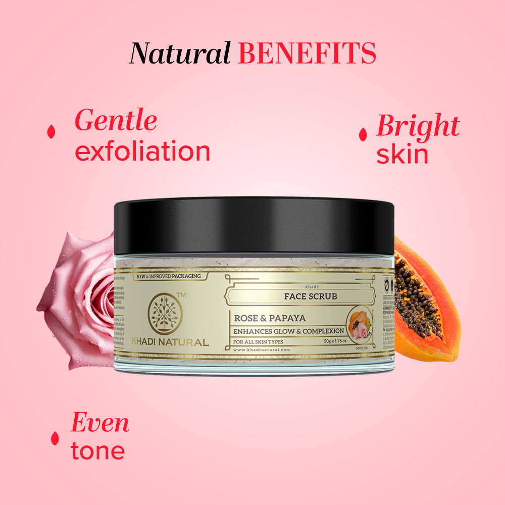 Face Scrub with Rose & Papaya for That Everyday Glow