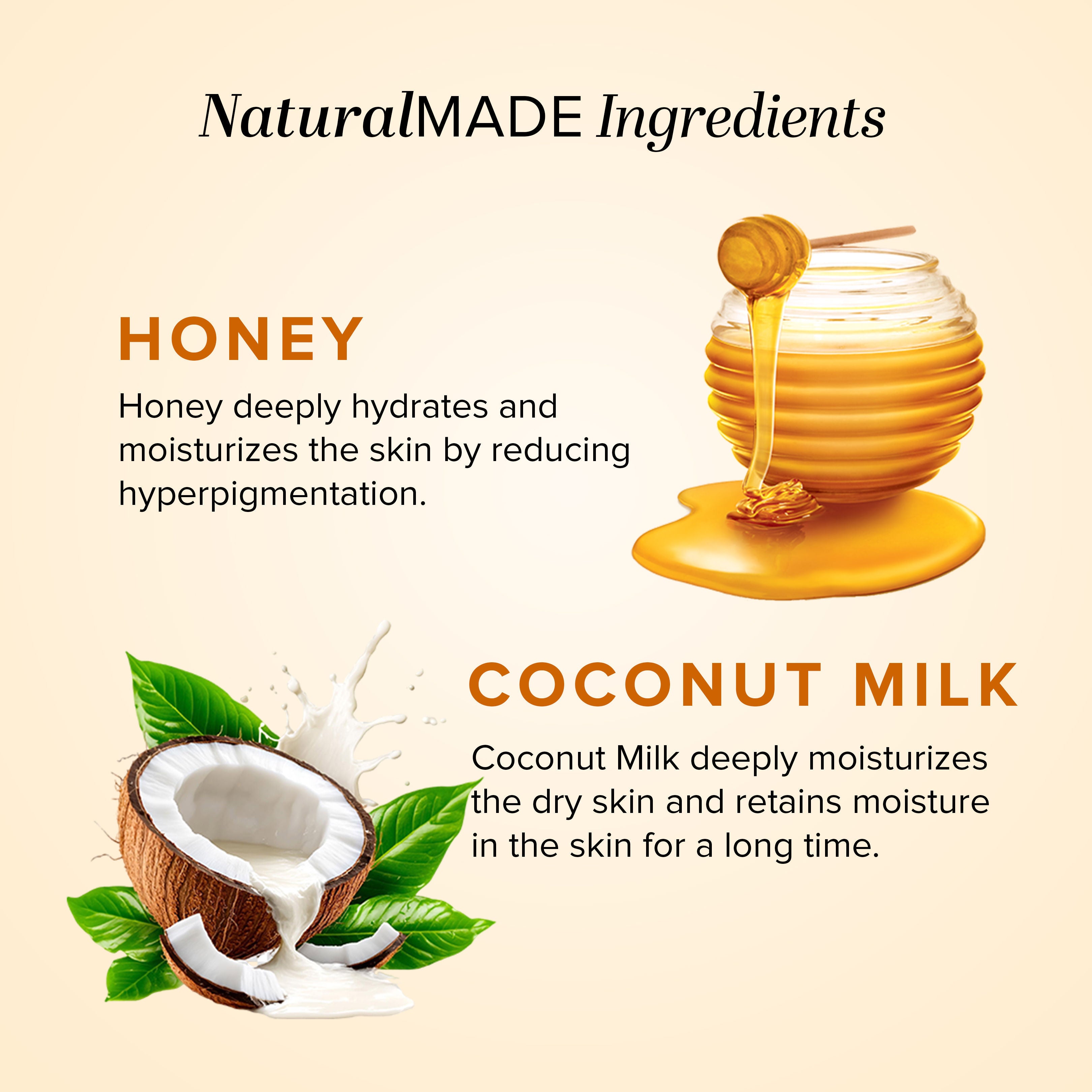 Coconut Milk & Honey Handmade Soap Remove Acne & Stretch Marks