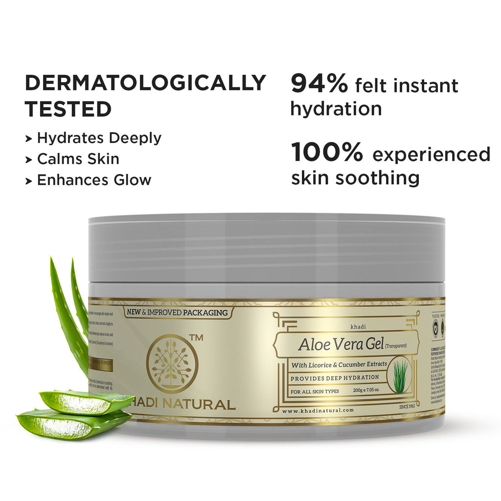 Transparent Aloe Vera Gel for Acne, Sunburn and Skin Hydration