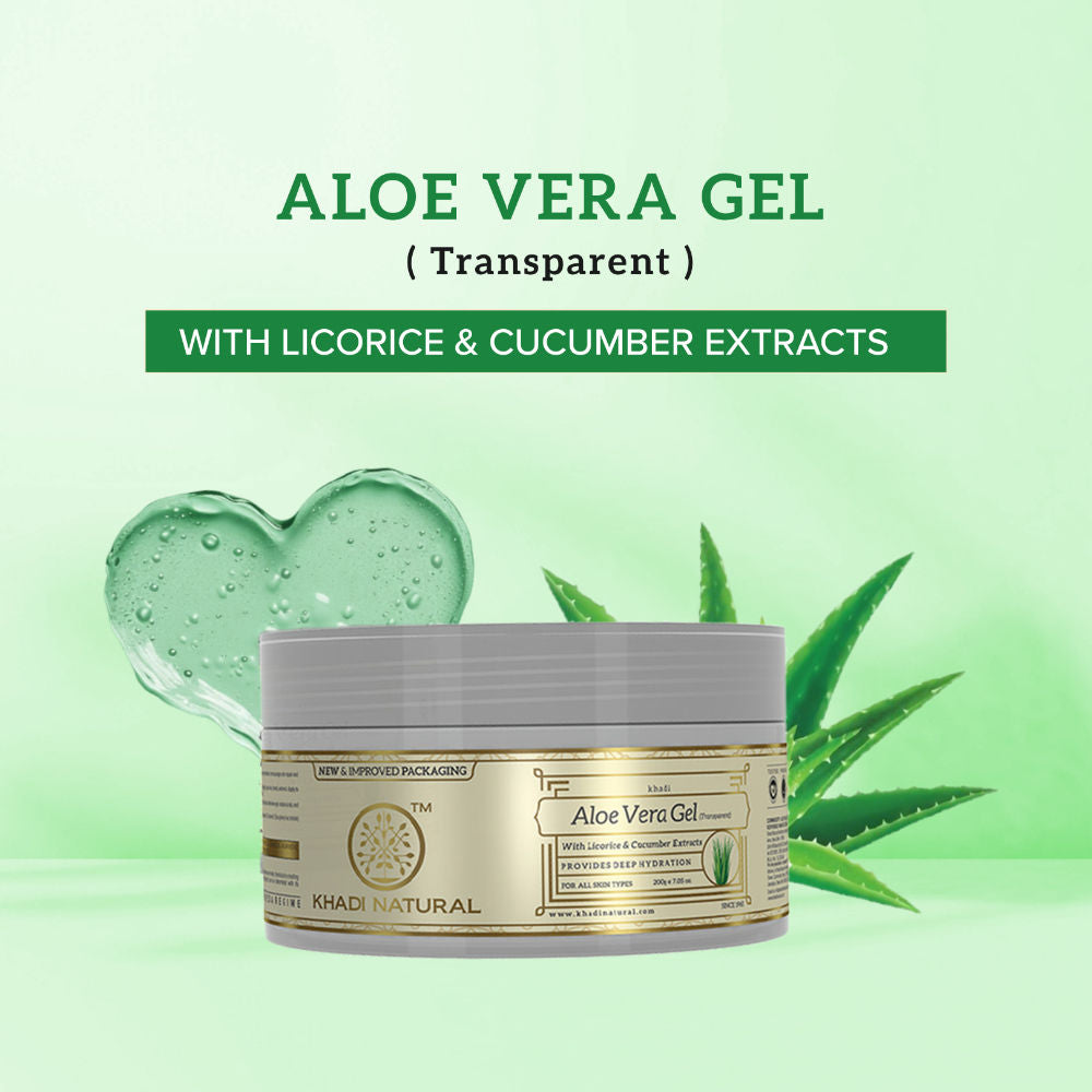 Transparent Aloe Vera Gel for Acne, Sunburn and Skin Hydration