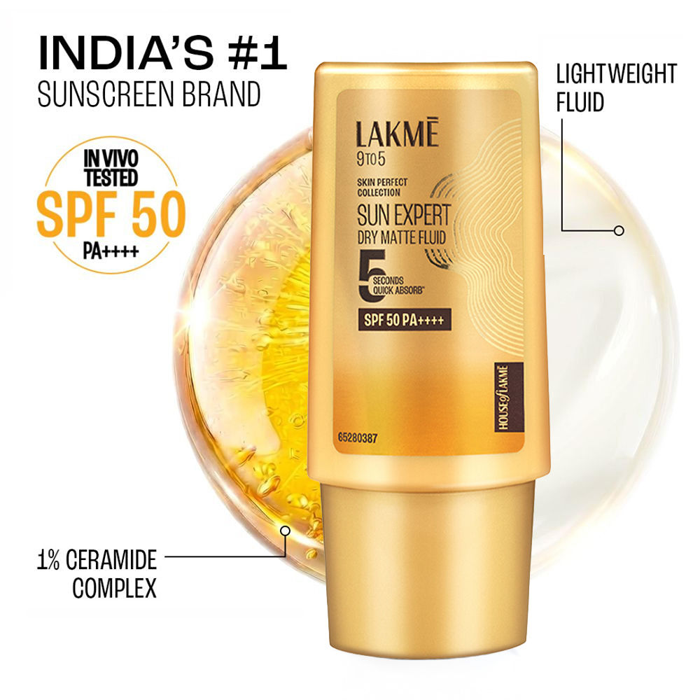Sun Expert Dry Matte Fluid SPF 50++++ Sunscreen with 1% Niac & Ceramide for Oily Skin