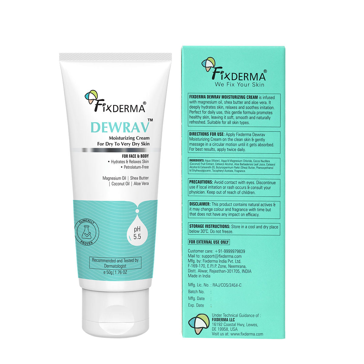 Dewrav Moisturizing Cream for Face & Body with Shea Butter For Dry to Very Dry Skin