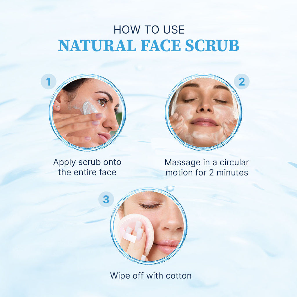 Hydra Glow Skincare Natural Face Scrub Skin Polisher