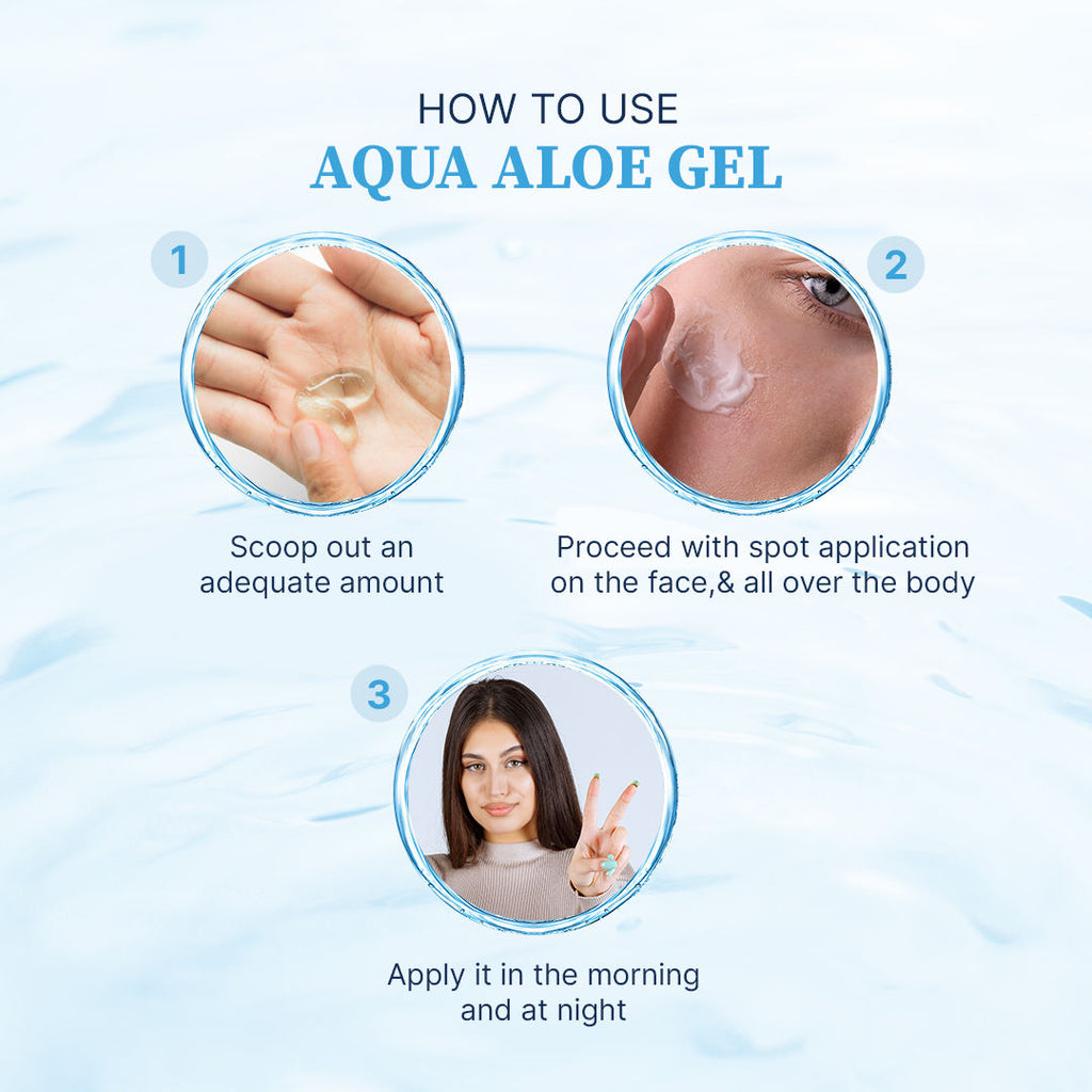 Hydra Glow Skincare Aqua Aloe Gel Hydrating & Skin Rejuvenating Oil Free Skin