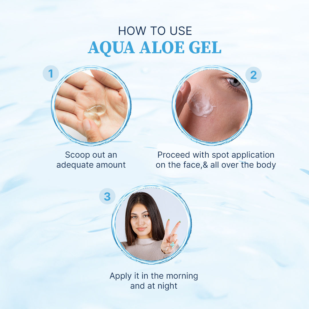 Hydra Glow Skincare Aqua Aloe Gel Hydrating & Skin Rejuvenating Oil Free Skin