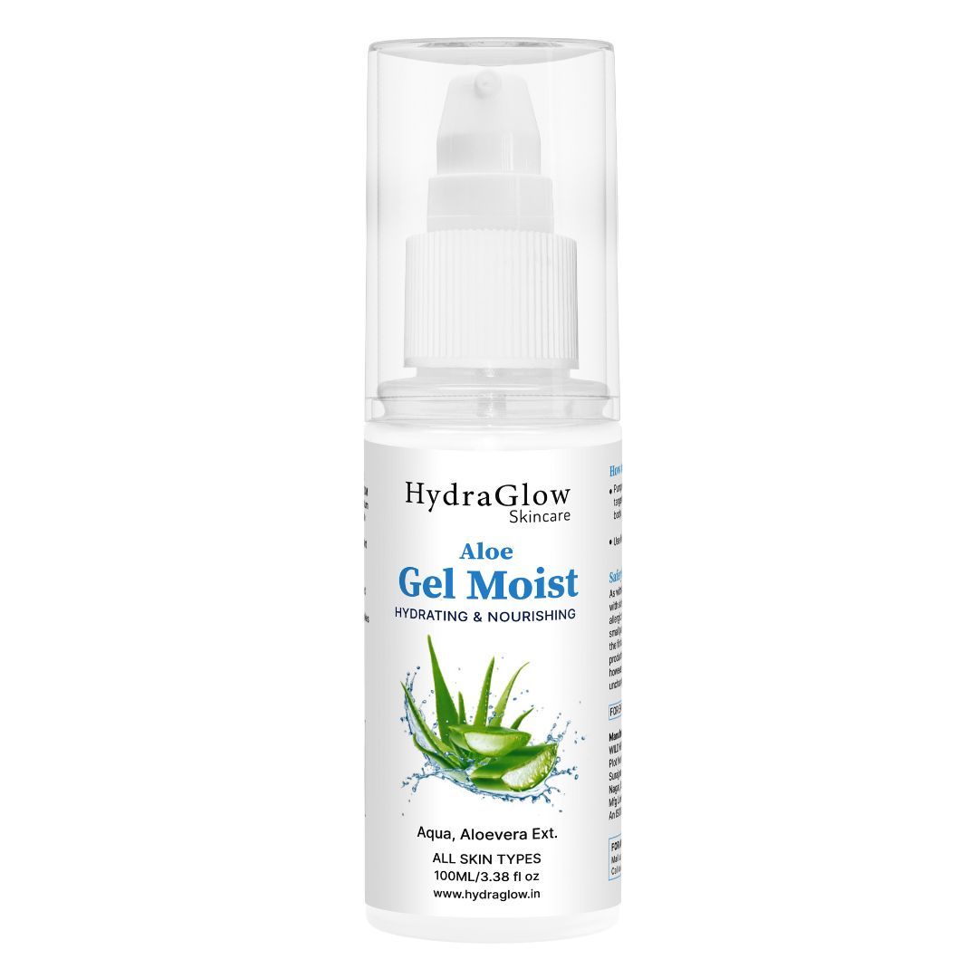 Hydra Glow Skincare Aloe Gel Moist Hydrating and Nourishing Moisturizer