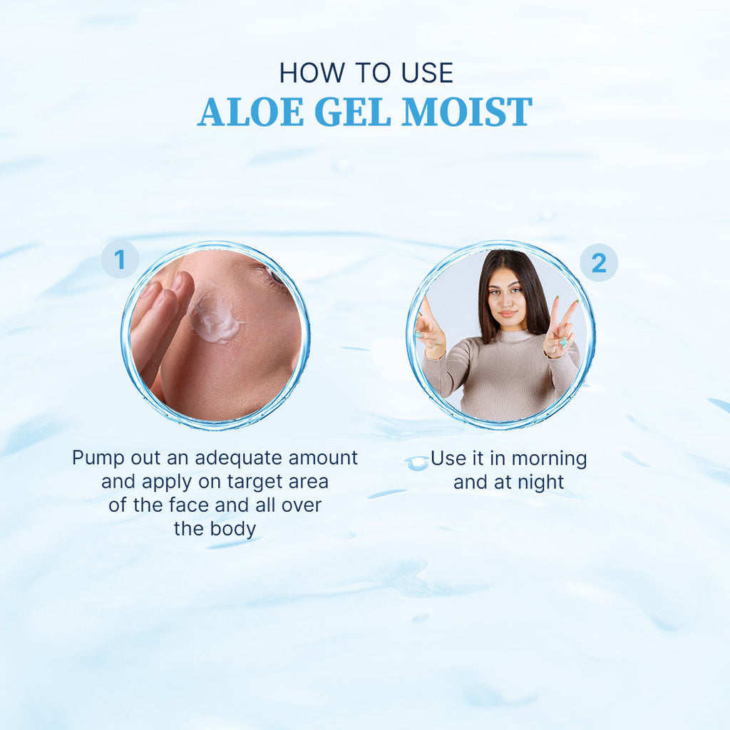 Hydra Glow Skincare Aloe Gel Moist Hydrating and Nourishing Moisturizer