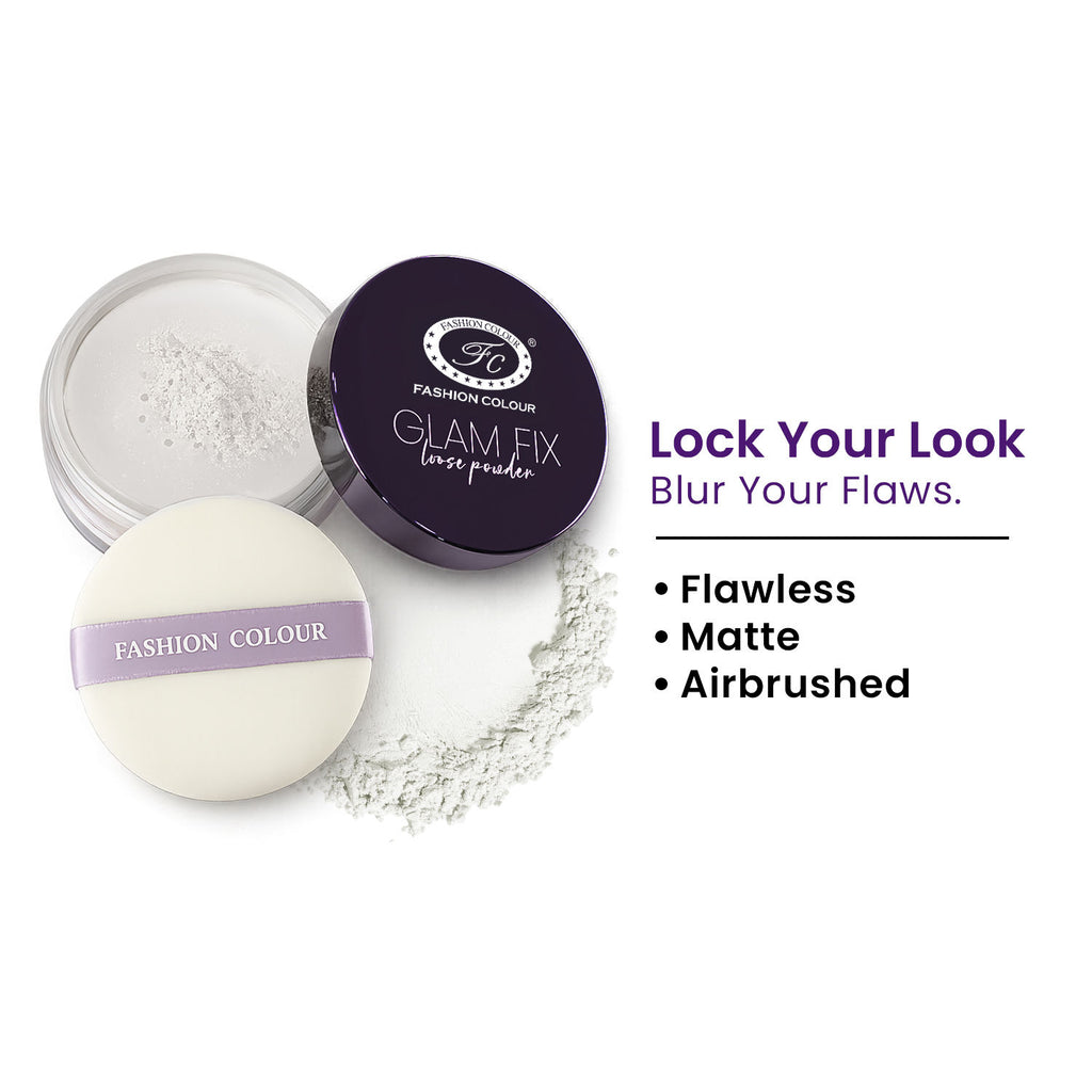 Glam Fix Loose Powder For Face Makeup - Transparent