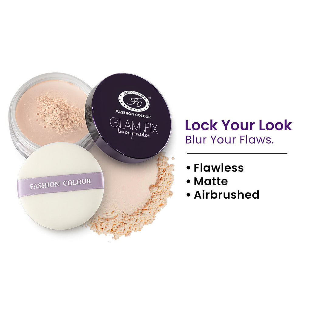 Glam Fix Loose Powder For Face Makeup - Warm Chestnut