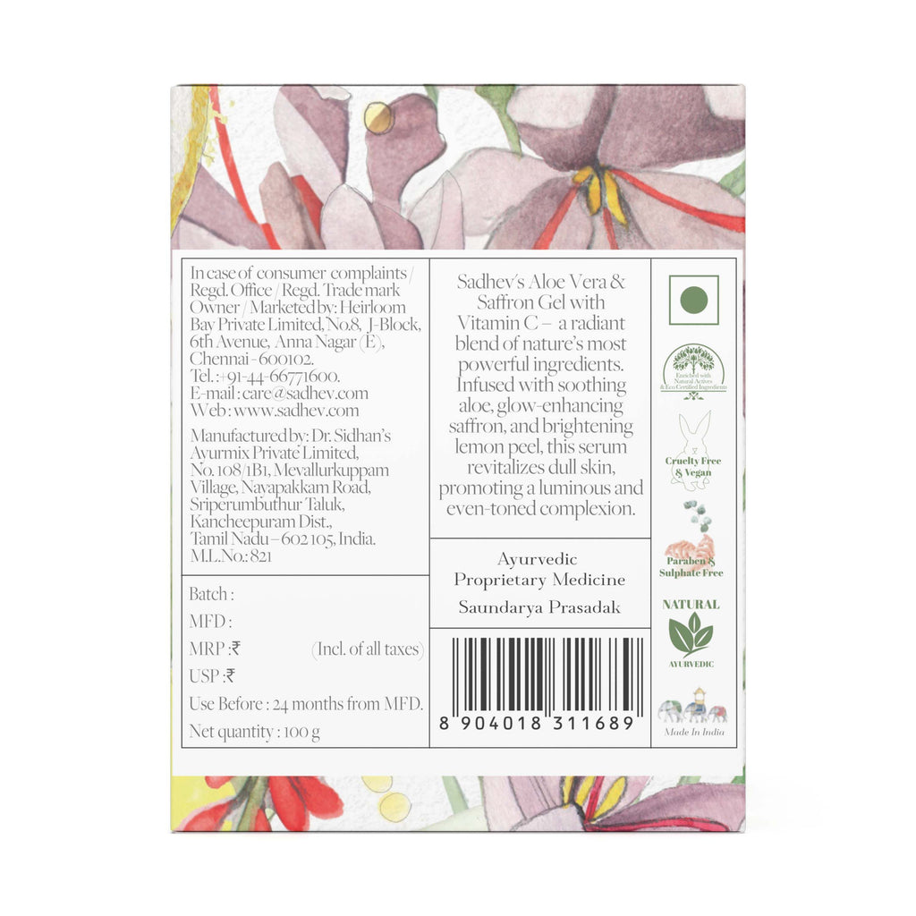 Aloe Vera & Saffron Gel With Vitamin C