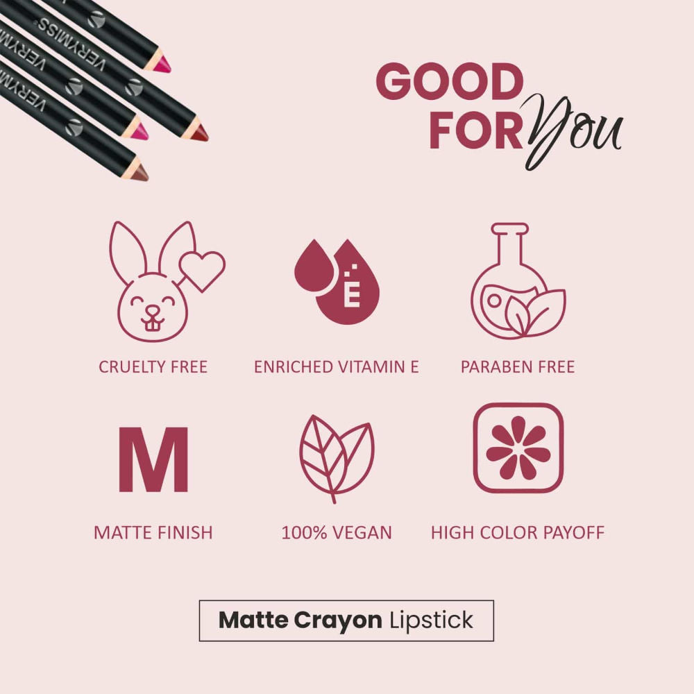 Matte Lip Crayon Lipstick