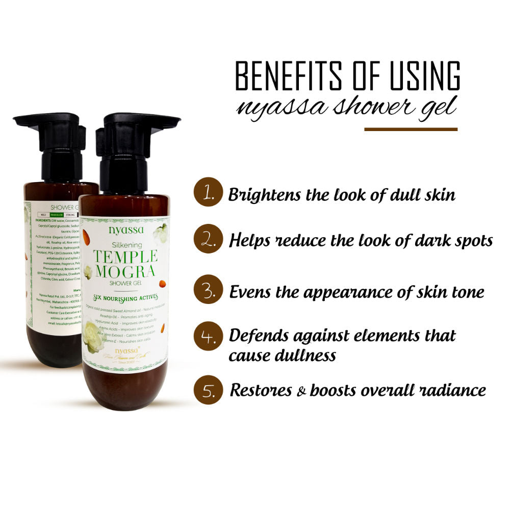 Silky And Relaxing Temple Mogra Shower Gel With 6 Nourishing Actives