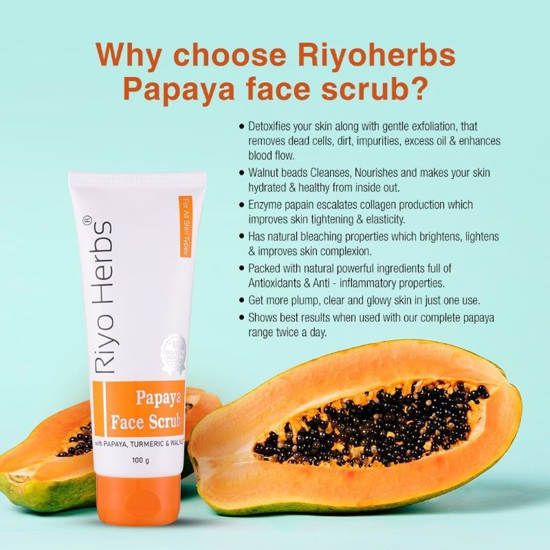 Papaya Face Scrub Removes Dead Cells, Dirt & Excess Oil