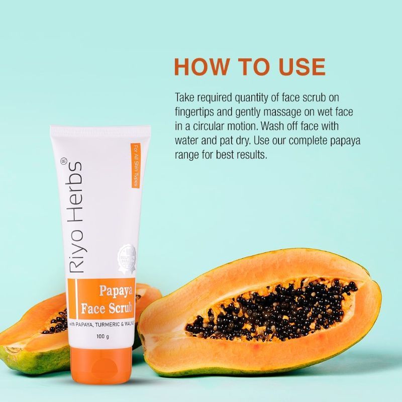 Papaya Face Scrub Removes Dead Cells, Dirt & Excess Oil