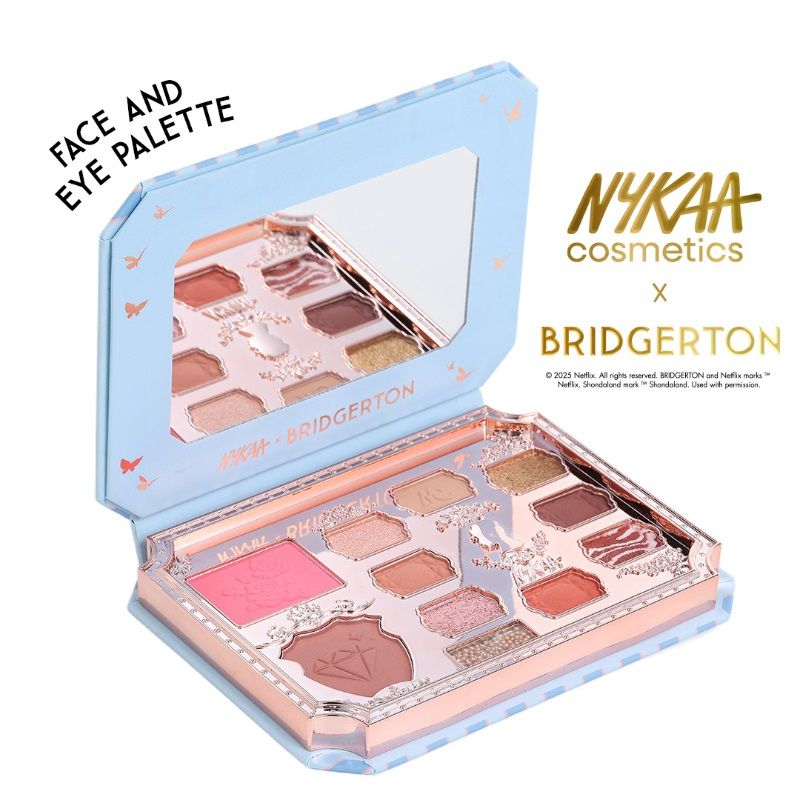 X Bridgerton Face & Eye Multi-Texture Eyeshadow Blush & Contour Palette