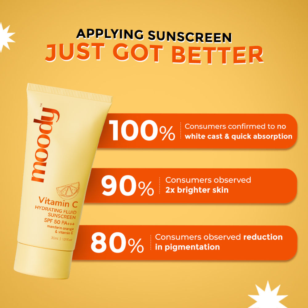 Vitamin C Sunscreen With SPF 50 PA+++ For Dull Hyperpigmented Skin, Lightweight No Whitecast