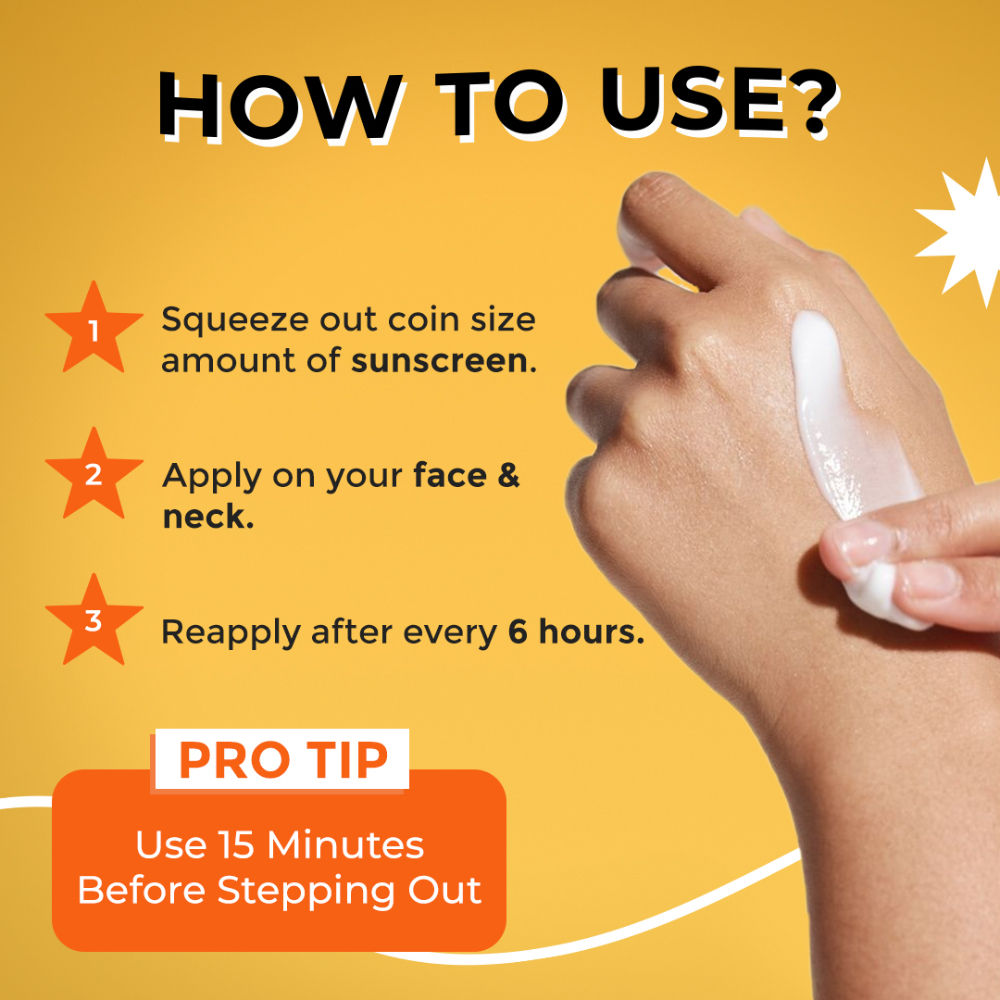 Vitamin C Sunscreen With SPF 50 PA+++ For Dull Hyperpigmented Skin, Lightweight No Whitecast