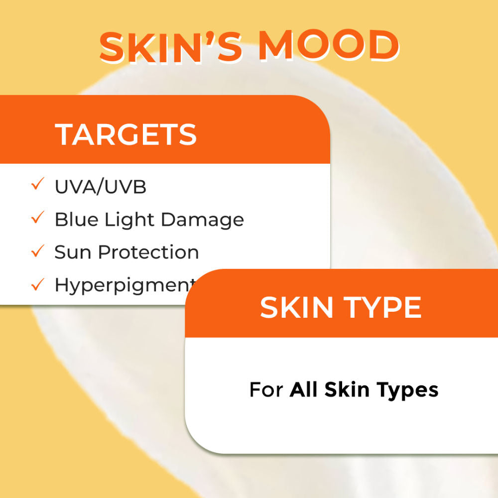 Vitamin C Sunscreen With SPF 50 PA+++ For Dull Hyperpigmented Skin, Lightweight No Whitecast