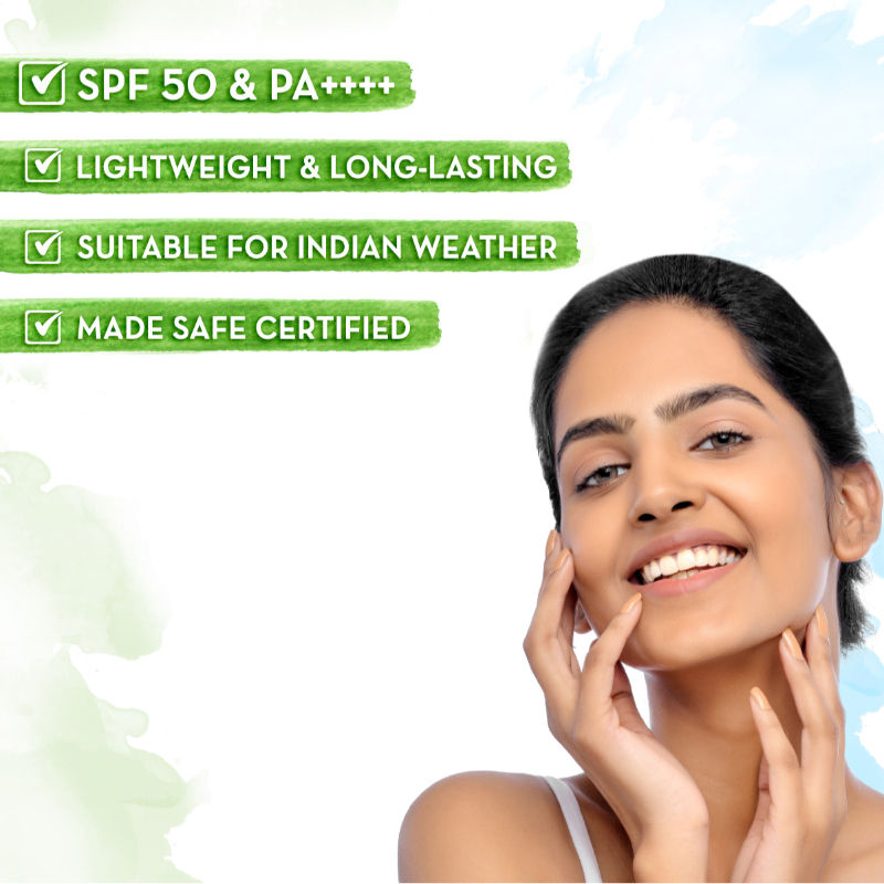 Ultra Light Indian Sunscreen SPF 50 PA++++ With Turmeric & Carrot S... - In-Vivo tested