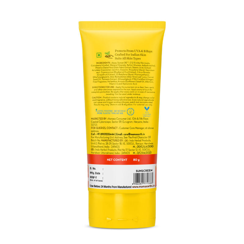 Ultra Light Indian Sunscreen SPF 50 PA++++ With Turmeric & Carrot S... - In-Vivo tested