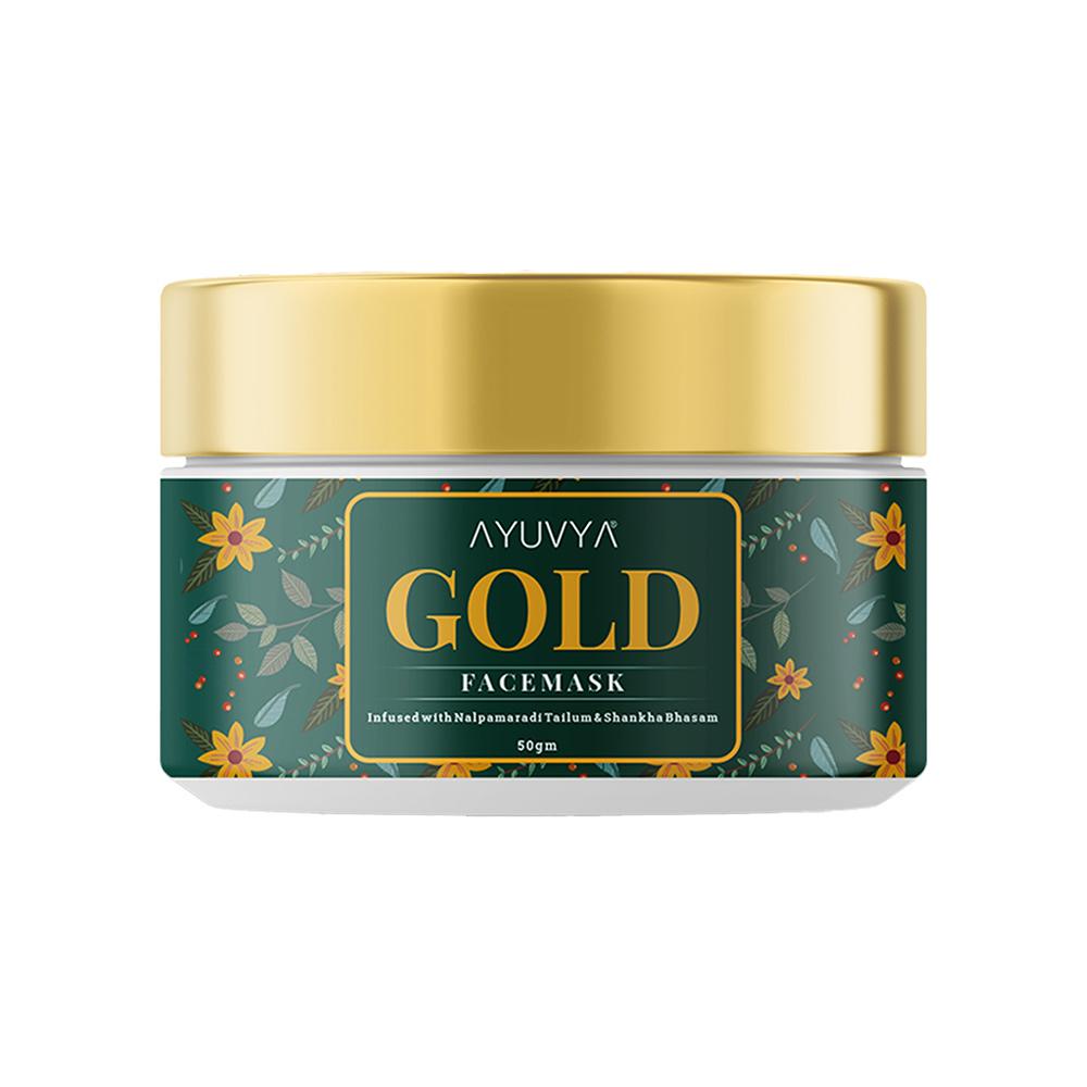 Gold Face Mask For Glowing Skin, Acne Reduction & Dead Skin Cell Removal For All Skin Type