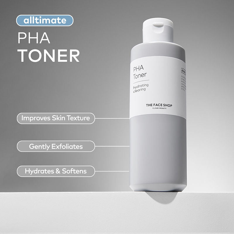 PHA Toner with Hyaluronic Acid – Liquid Exfoliant & Hydrates Skin to Improve Texture