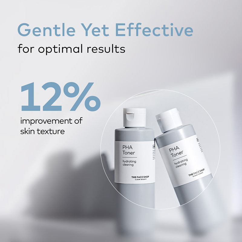 PHA Toner with Hyaluronic Acid – Liquid Exfoliant & Hydrates Skin to Improve Texture