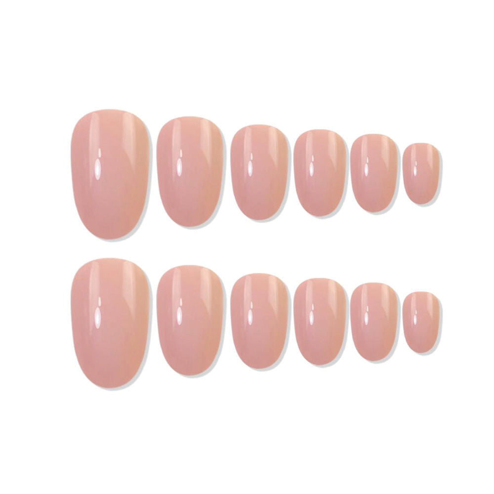Reusable Oval Press On Nails - Pink