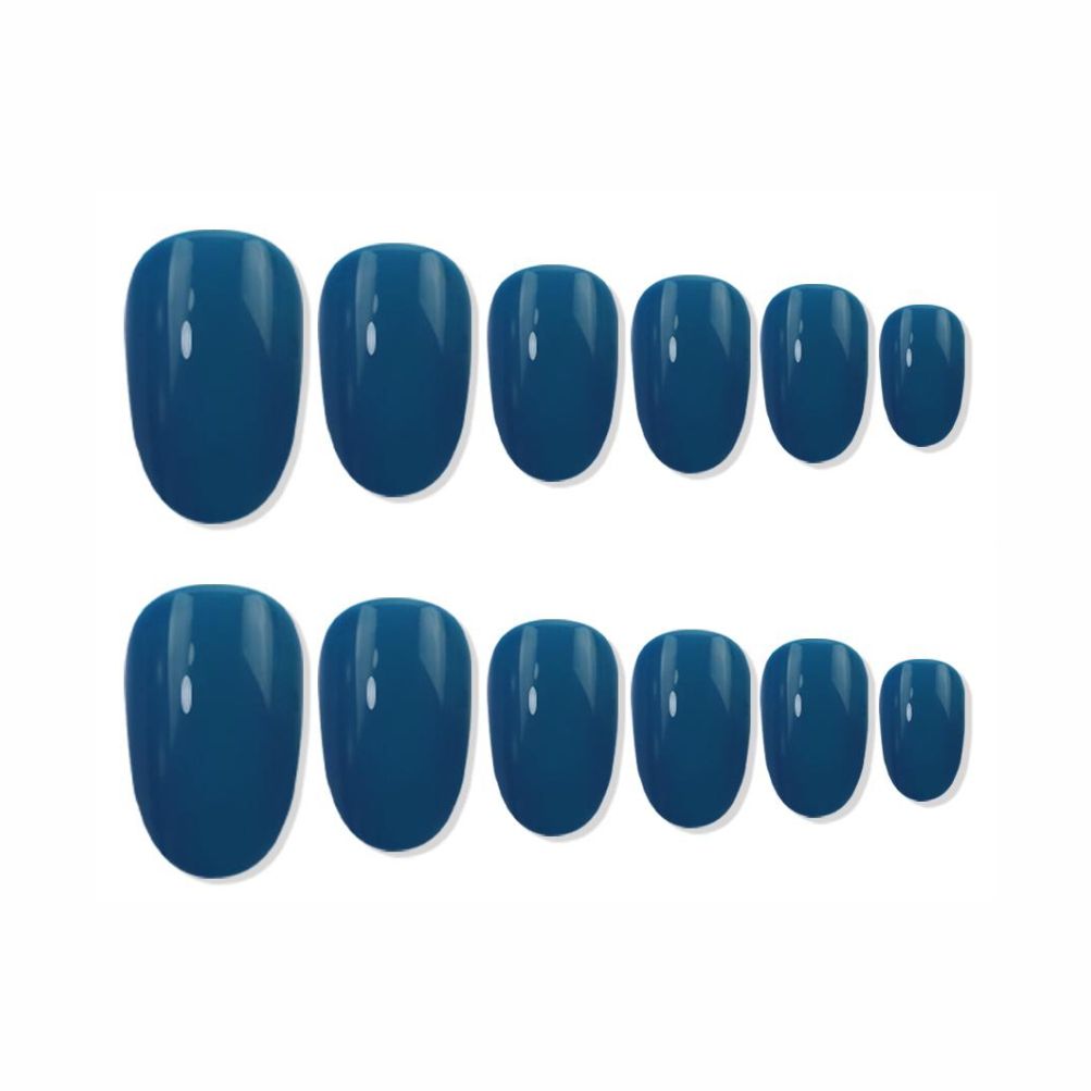 Reusable Oval Press On Nails - Turquoise