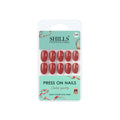 Reusable Oval Press On Nails - Maroon