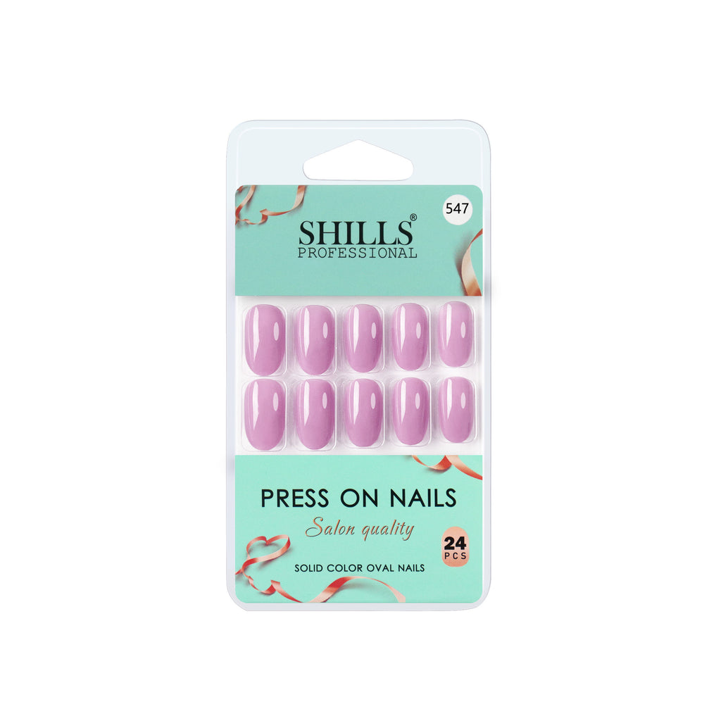 Reusable Oval Press On Nails - Lavender