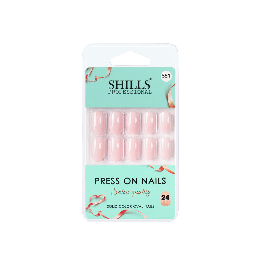 Reusable Oval Press On Nails - Peach