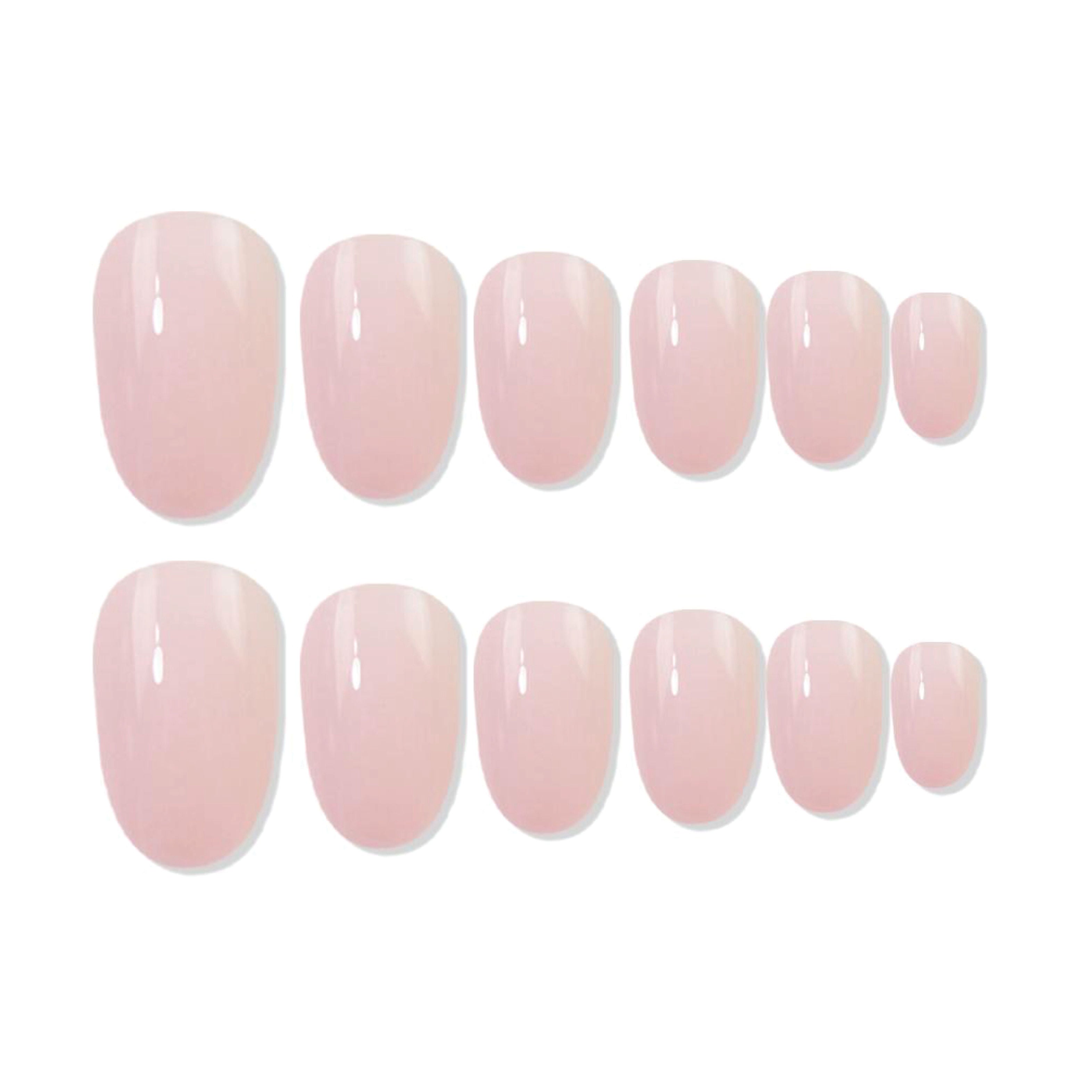 Reusable Oval Press On Nails - Peach