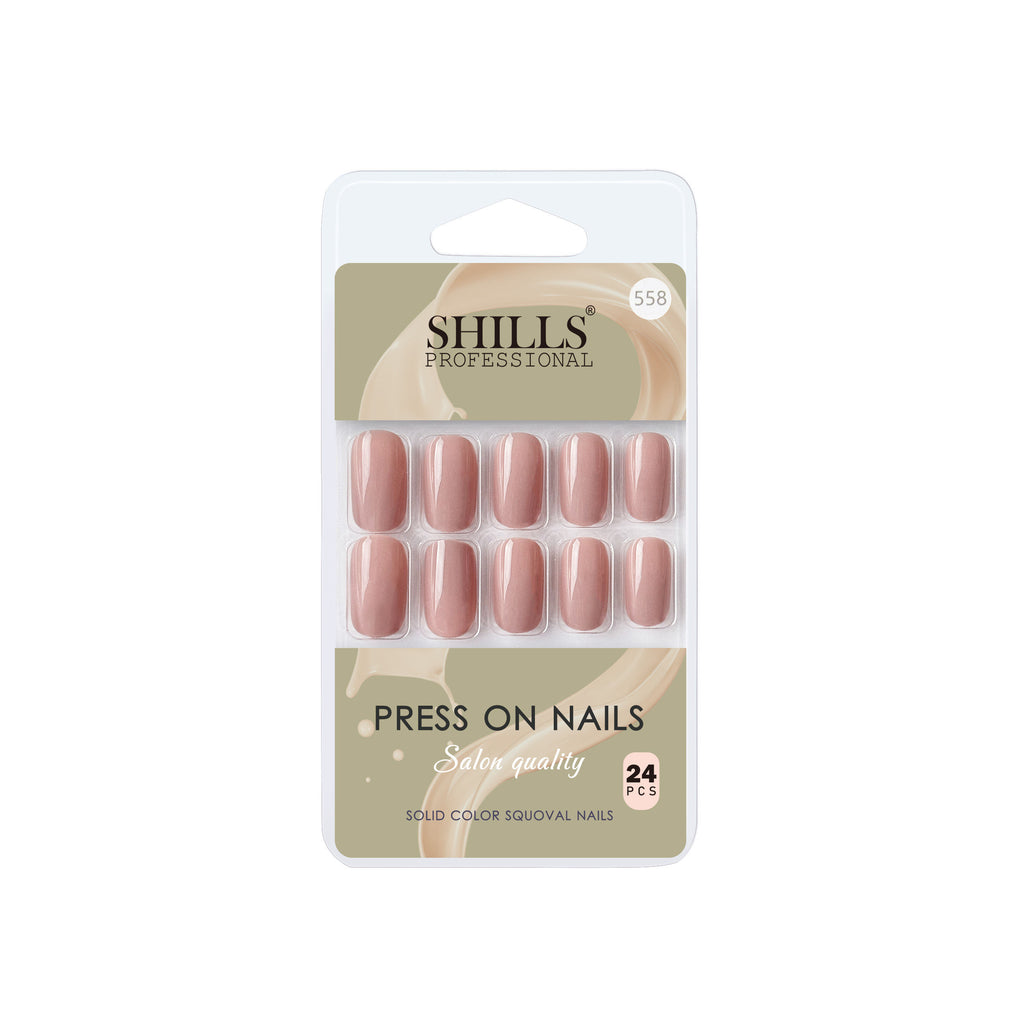 Reusable Square Press On Nails - Pink