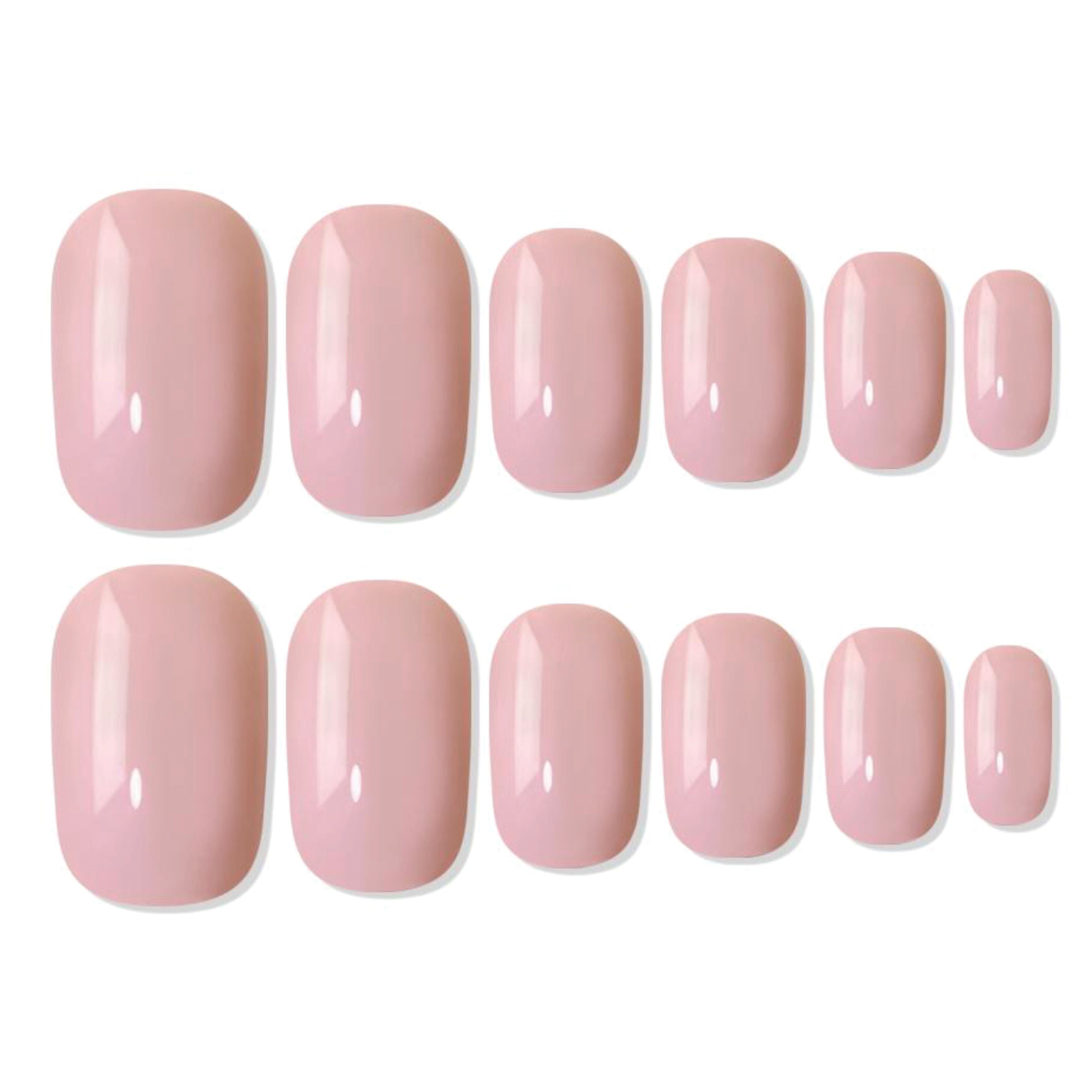 Reusable Square Press On Nails - Pink