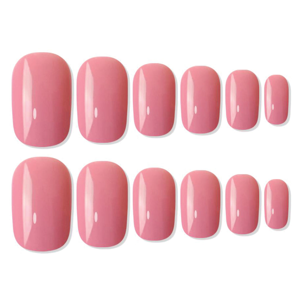 Reusable Square Press On Nails - Peach