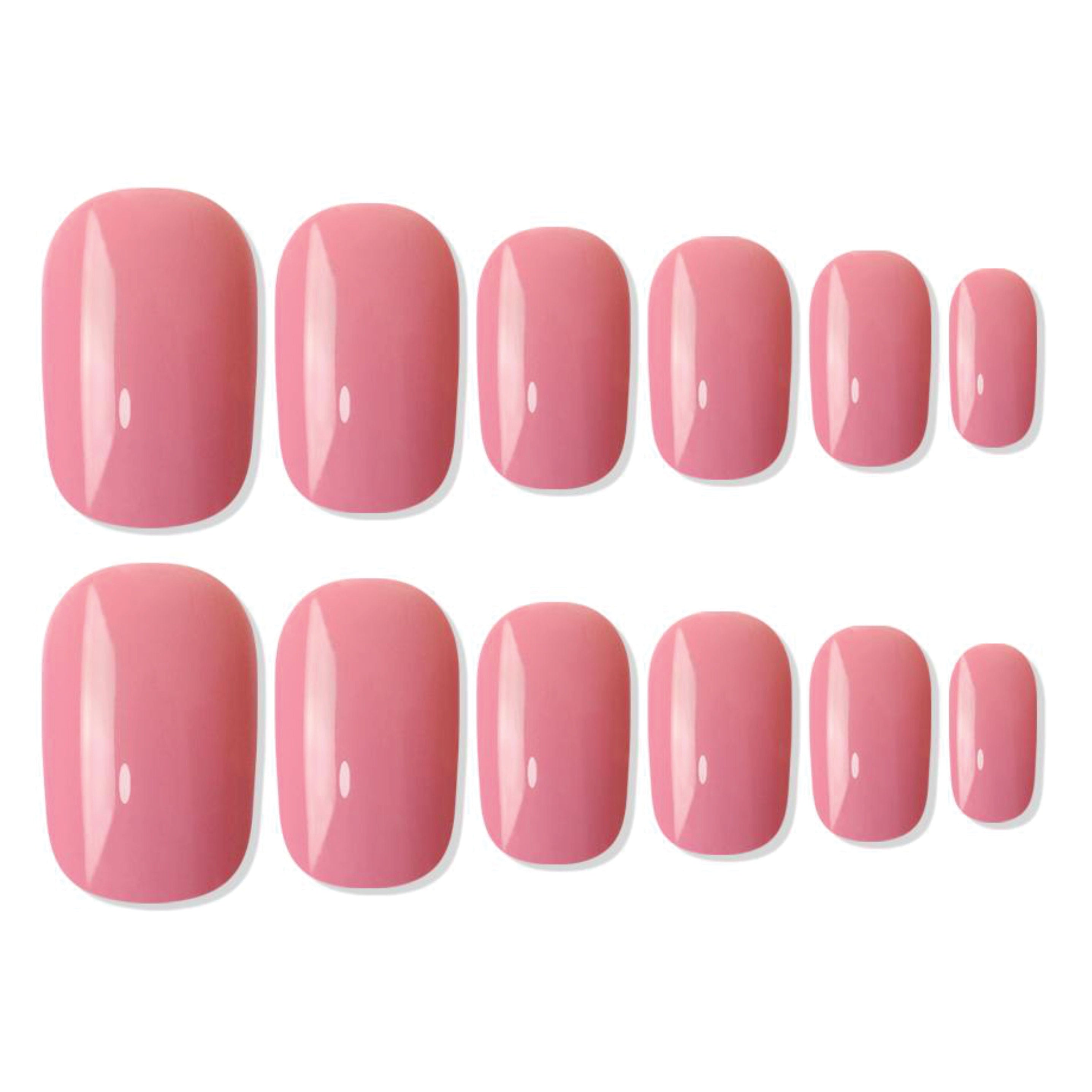 Reusable Square Press On Nails - Peach