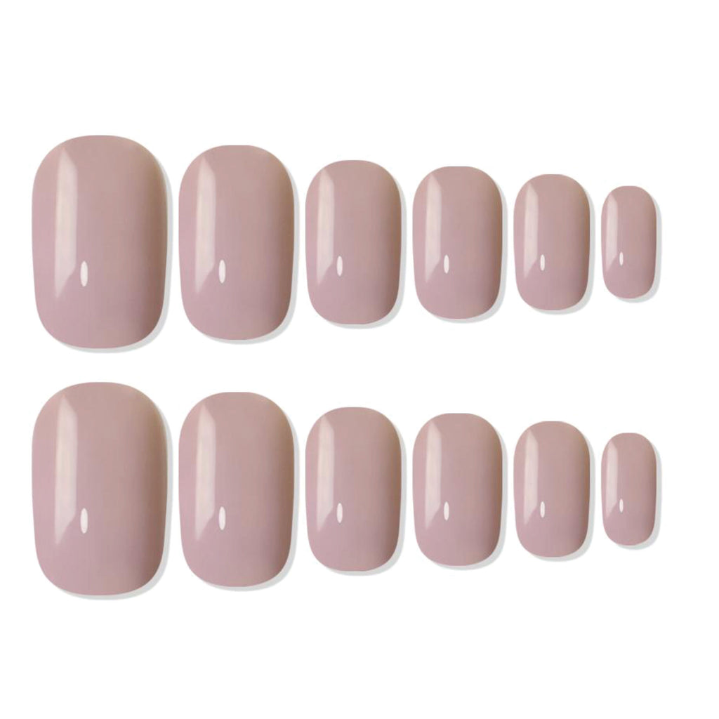 Reusable Square Press On Nails - Nude