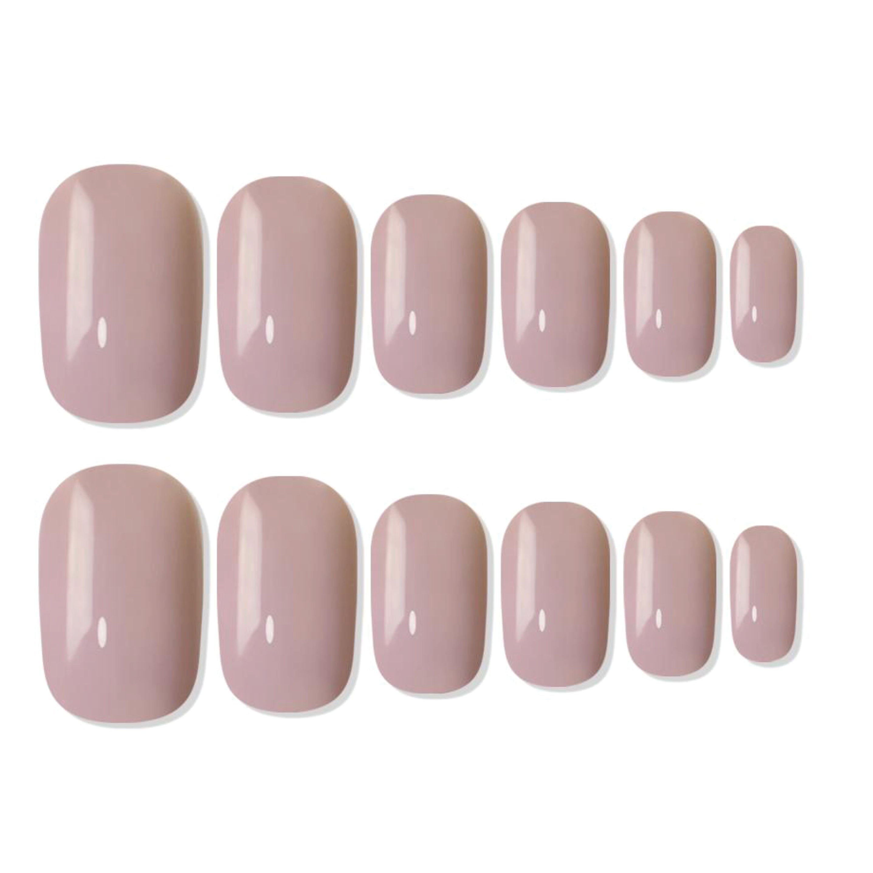 Reusable Square Press On Nails - Nude