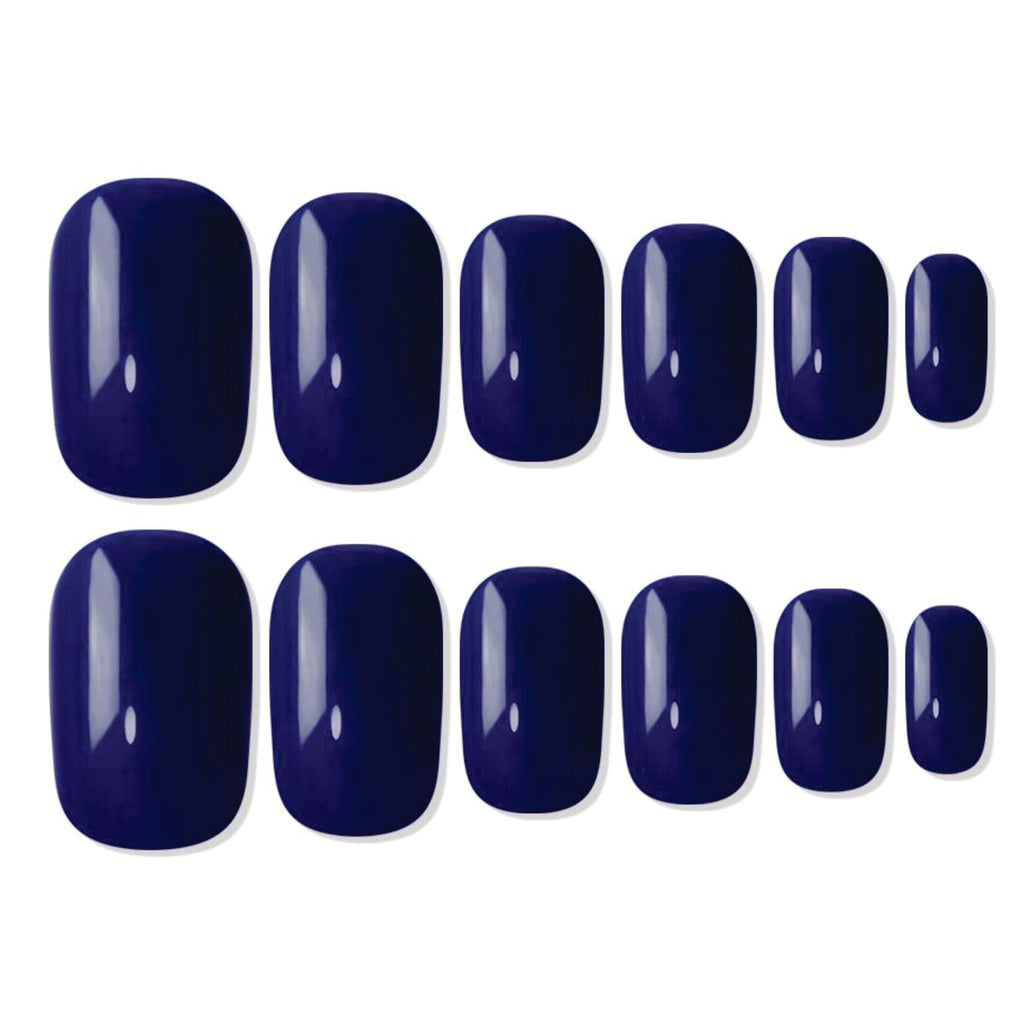 Reusable Square Press On Nails - Blue