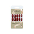 Reusable Square Press On Nails - Maroon