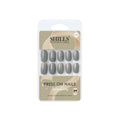 Reusable Square Press On Nails - Grey