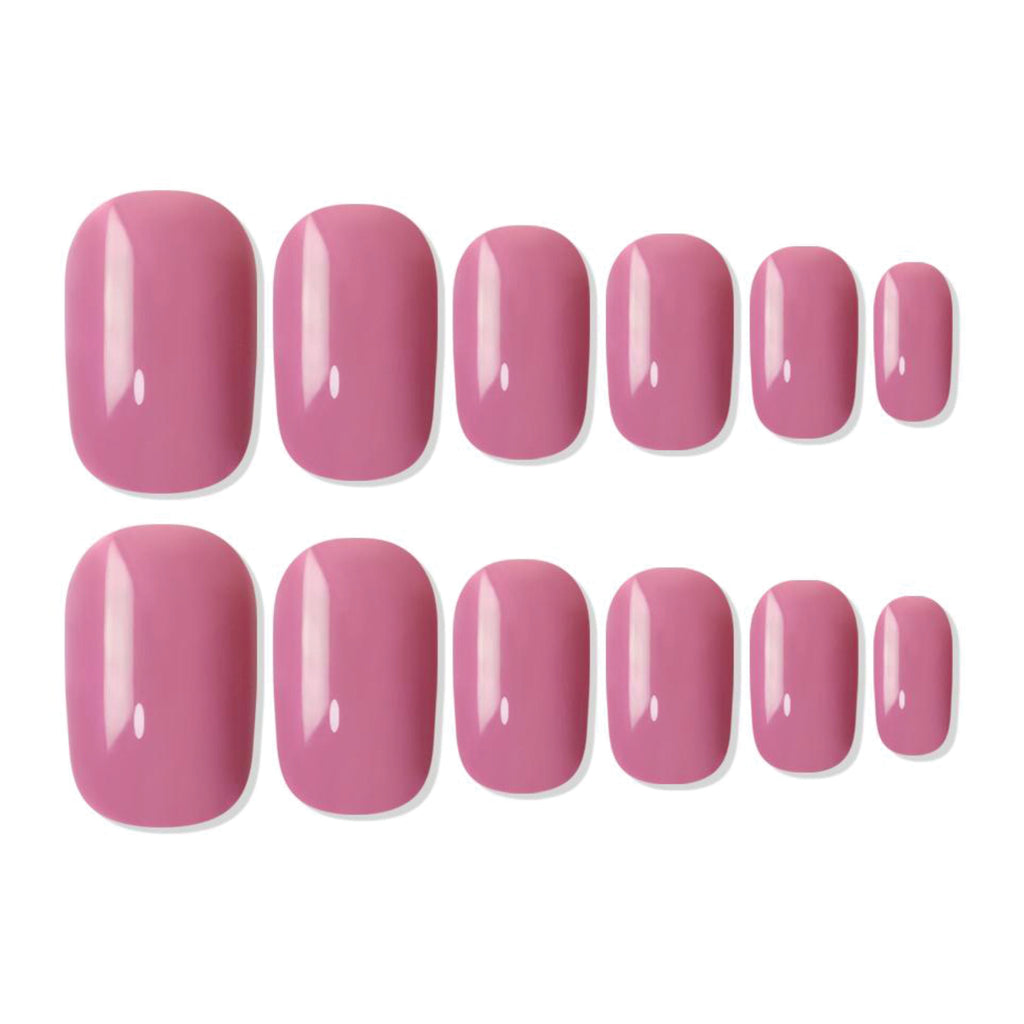 Reusable Square Press On Nails - Pink